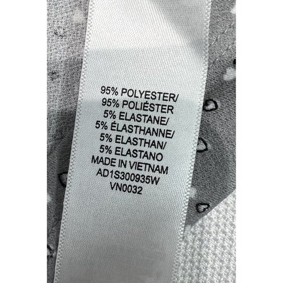 Adrianna Papell Top Size 2X Gray Hearts Stretchy 3/4 Pleated Sleeve Round Neck - Picture 9 of 14